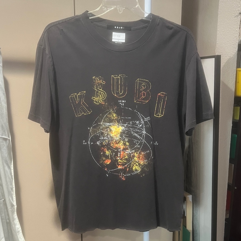 Ksubi - Men's Casual t-Shirt cropped distressed - medium pre-loved